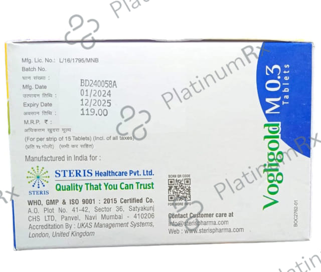 Vogligold M 1000/0.3mg Tablet 10s