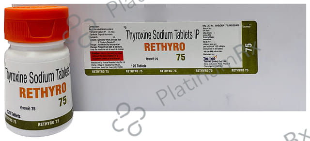 Rethyro 75mcg Tablet 120s