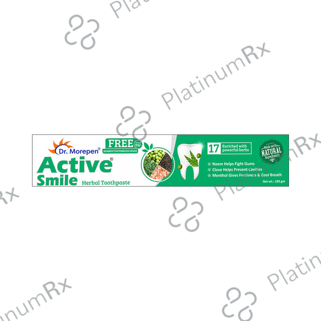Dr. Morepen Active Smile Enriched with 17 Powerful Herbs Toothpaste