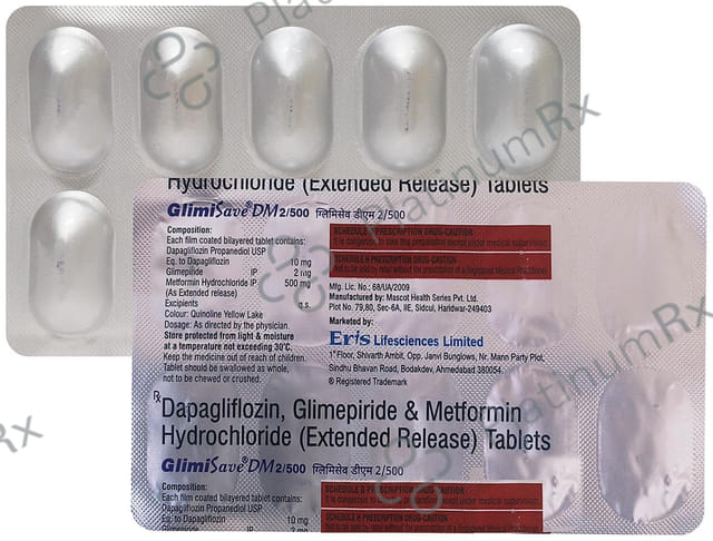 Glimisave DM 2/500mg Tablet 10s