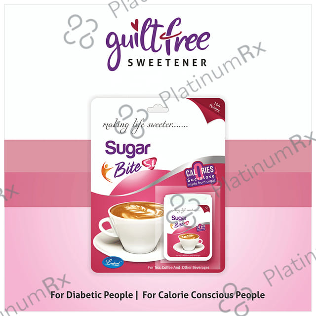 Sugar Bite SL 0 Calories Sucralose Made from Sugar Pellets 100 pellets