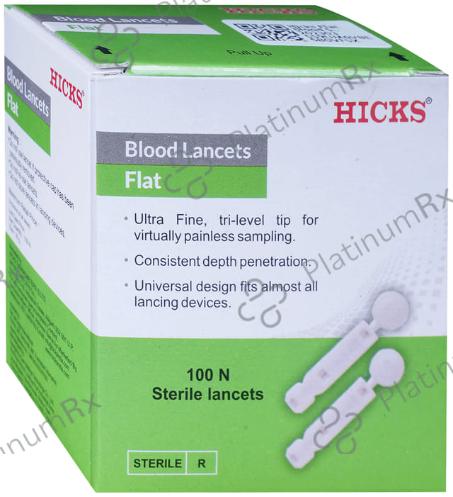 Hicks Flat Blood Sterile Lancets (Only Lancets)