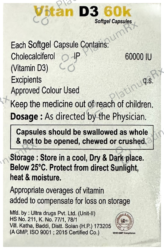 Vitan D3 60k Softgel Capsule
