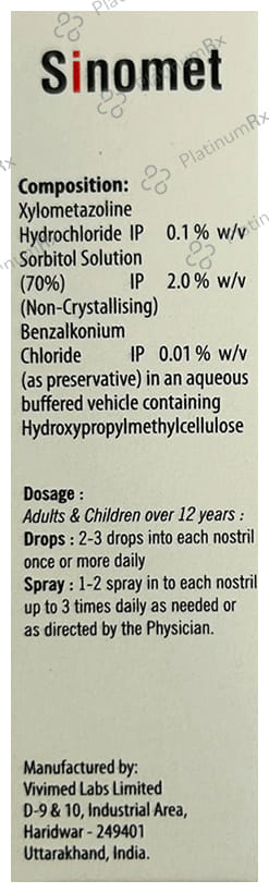 Sinomet Nasal Spray 10ml