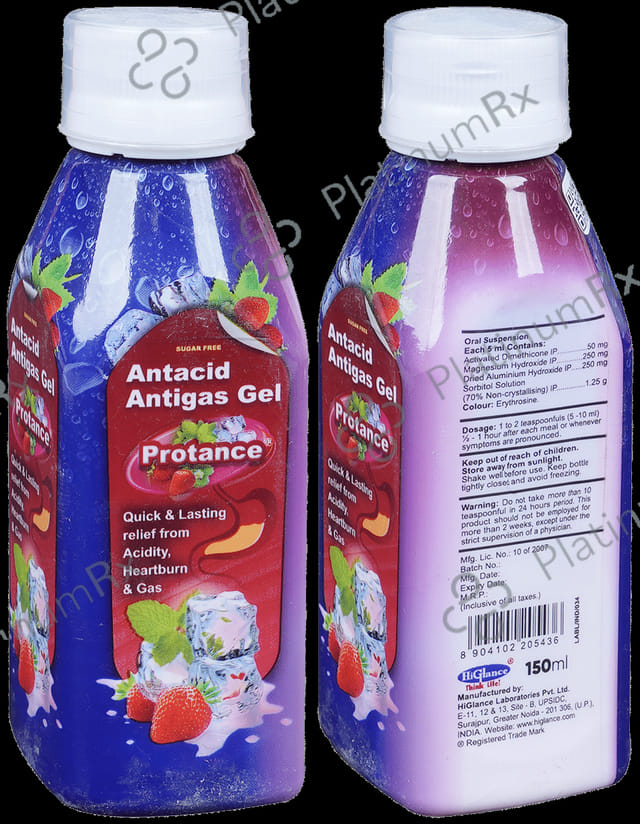 Protance Antacid Antigas Gel Sugar Free 150ml