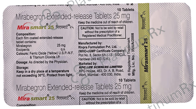 Mirasmart 25 Tablet ER 10s