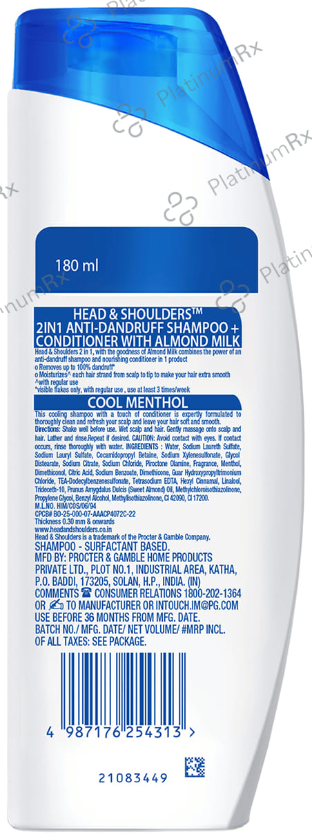 Head & Shoulders Cool Menthol 2 in 1 Anti-Dandruff Shampoo+Conditioner