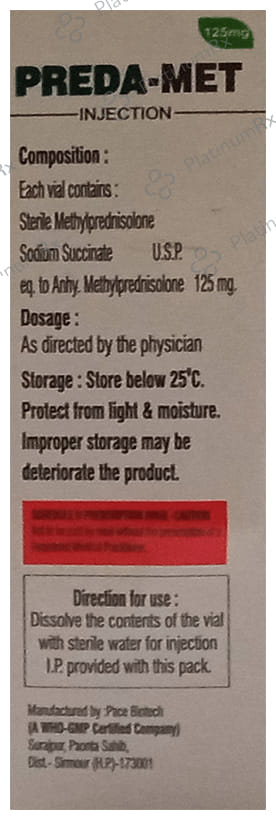 Preda Met 125mg Injection1s