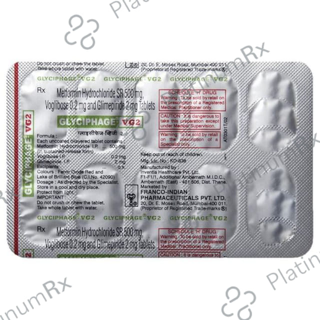 Glyciphage VG 2mg Tablet SR 10s