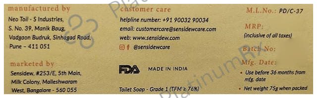 Sensidew Acne Soap 75gm