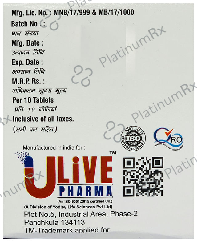 Acelive P 100/325mg Tablet 10s Ulive Pharma