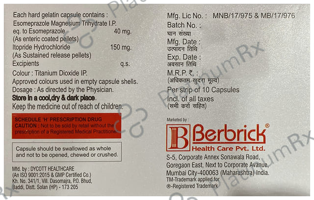 Esobrick IT 40mg/150mg Capsule