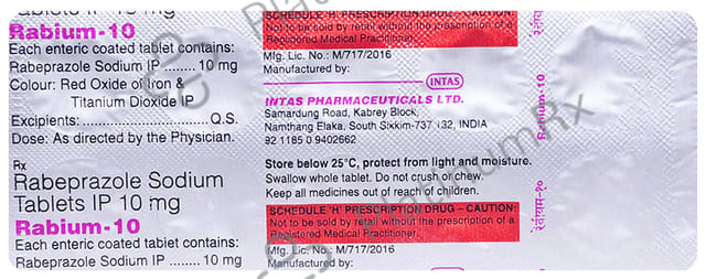 Rabium 10mg Tablet 10s