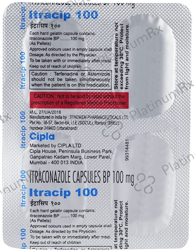 Itracip 100mg Capsule 4s