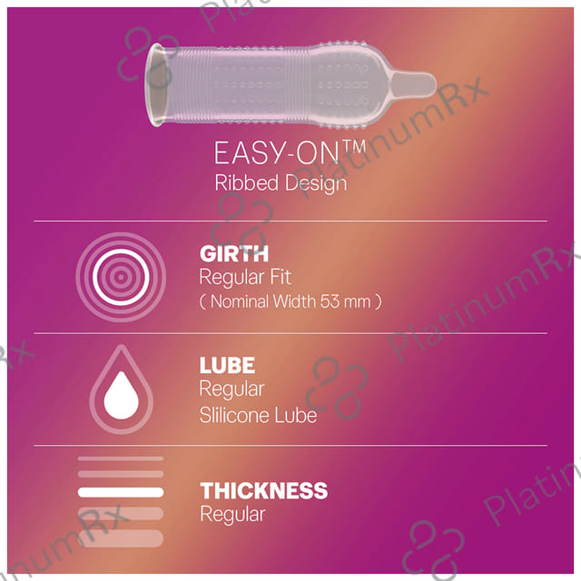 Durex Extra Ribbed Condom 3s