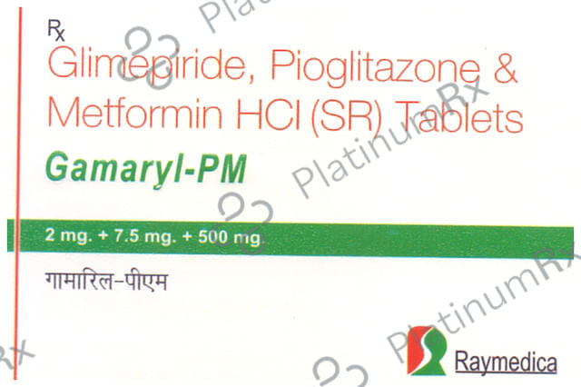 Gamaryl PM 2/500/7.5mg Tablet SR 10s