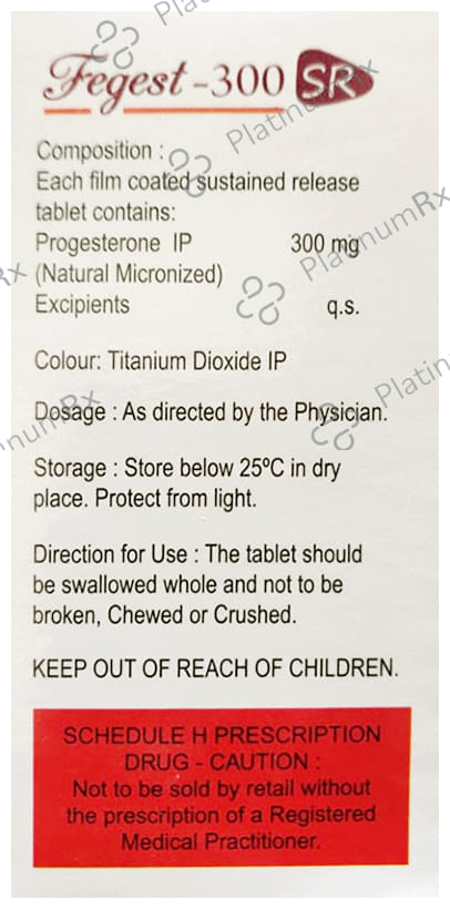 Fegest 300mg Tablet SR 10s