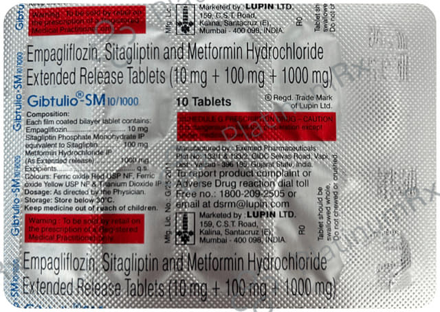 Gibtulio SM 10/1000mg Tablet ER 10s