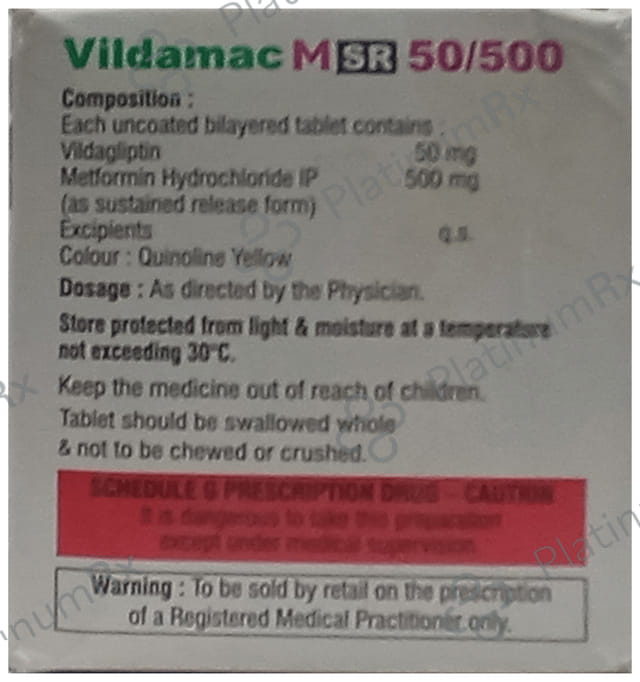 Vildamac M SR 50/500 Tablet