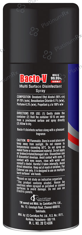 Bacto-V Multi Surface Disinfectant Spray 180 ml