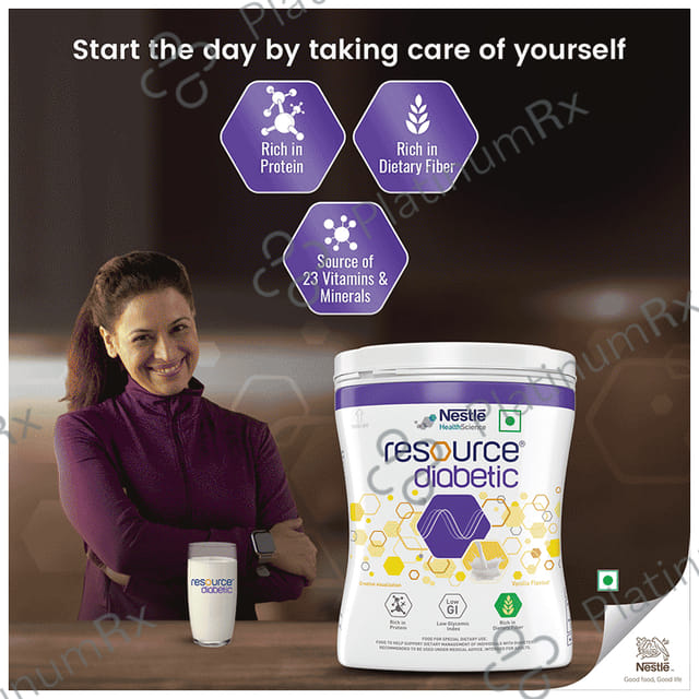 Nestle Resource Diabetic Supplement With Protein, Fibre & Low GI - Flavour Vanilla Powder 400 Powder