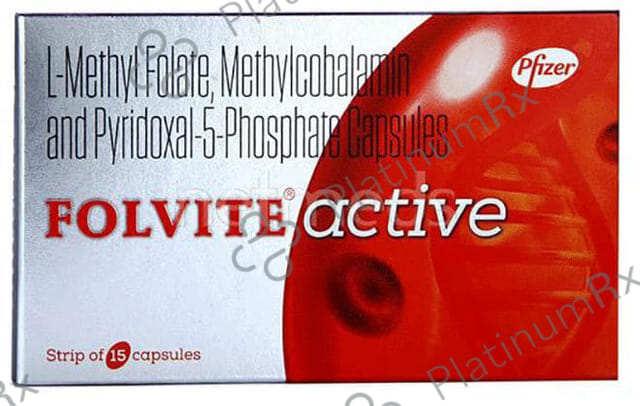Folvite Active 1/1500mcg/0.5mg Capsule 15s