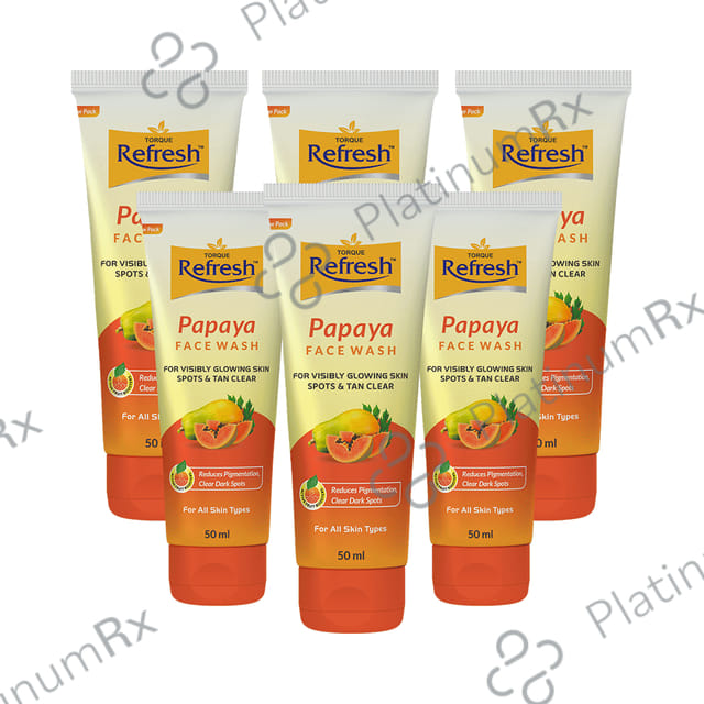 Refresh Papaya Face Wash (50ml Each) 6 Tubes