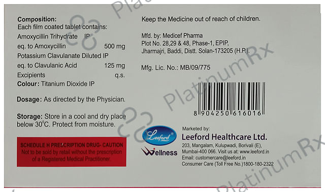 Evoxil CV 625 Tablet