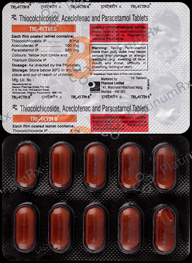 Triactin 8/100/325mg Tablet 10s