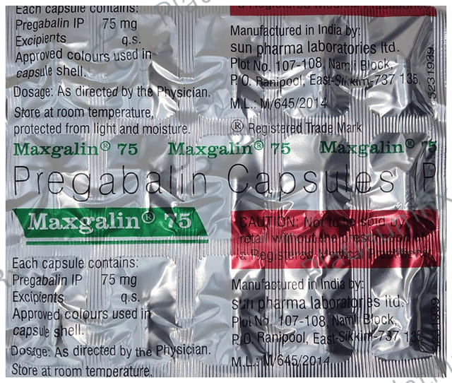 Maxgalin 75mg Capsule 15s