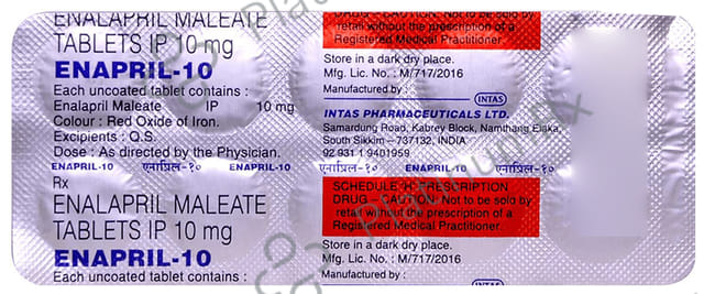 Enapril 10mg Tablet 10s