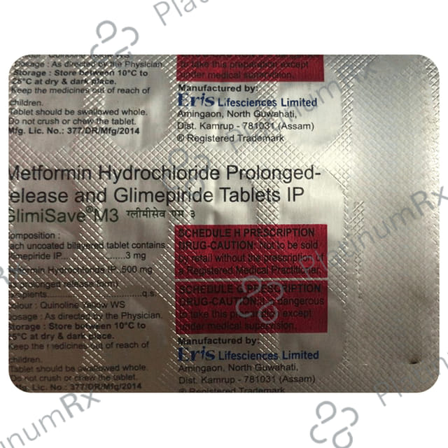 Glimisave M 3/500mg Tablet PR 15s