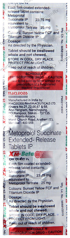 XM Beta 25mg Tablet 10s