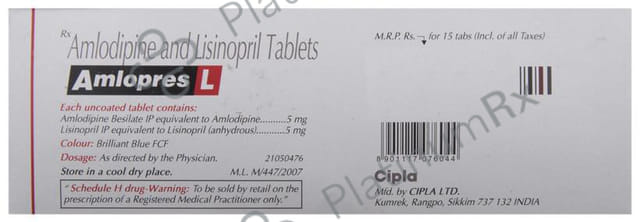 Amlopres L 5/5mg Tablet 15s