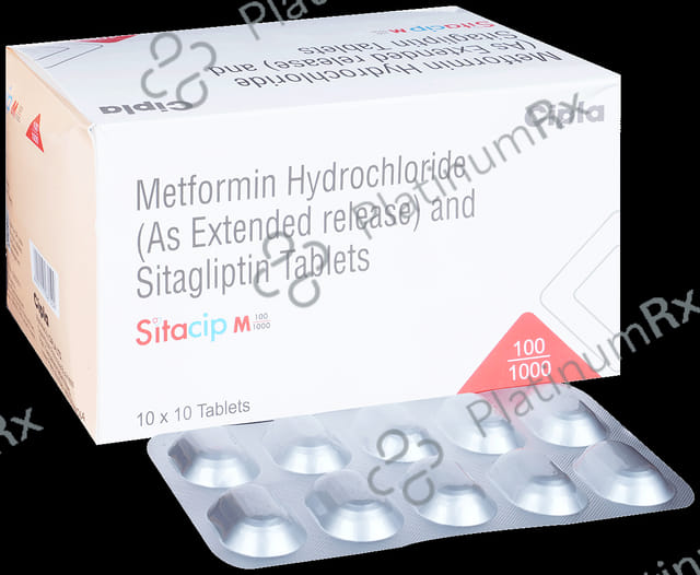 Sitacip M 100/1000mg Tablet ER 10s