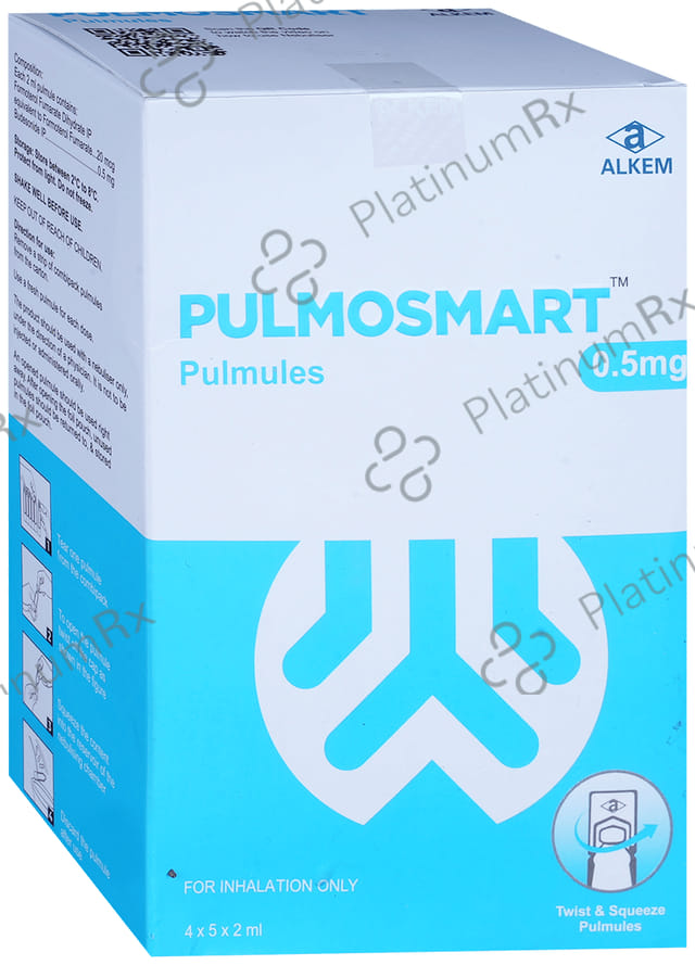 Pulmosmart 0.5/20mcg Pulmules Solution 5X2ml