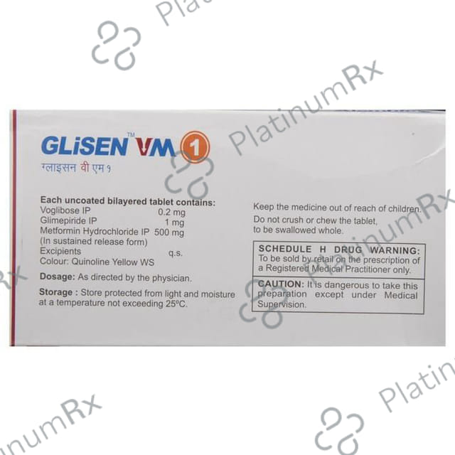 Glisen VM 1/500/0.2mg Tablet SR 10s