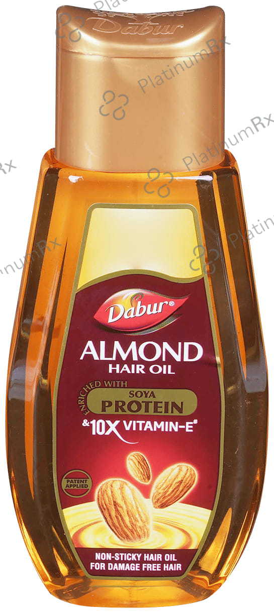 Dabur Almond Hair Oil with Soya Protein & Vitamin E - For Damage Free Hair with 200ml Hair Oil Free 485 ml