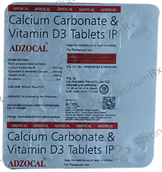 Adzocal 500mg/250IU Tablet 15s