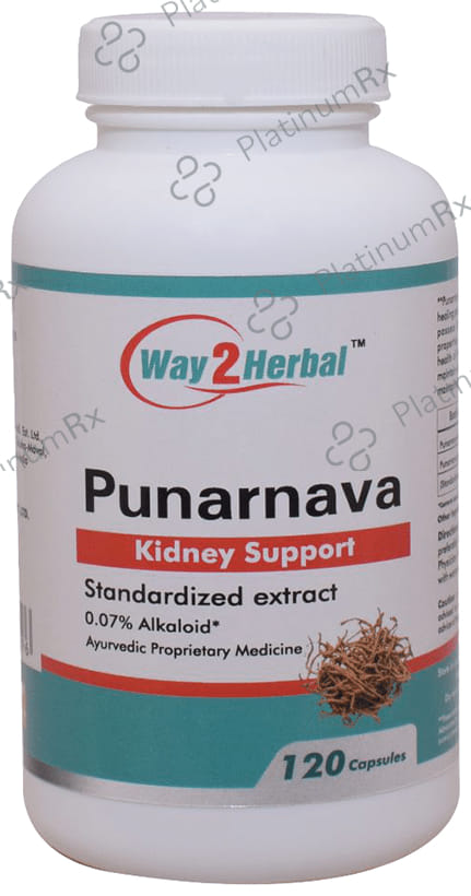 Way2Herbal Punarnava Capsule 120 capsules
