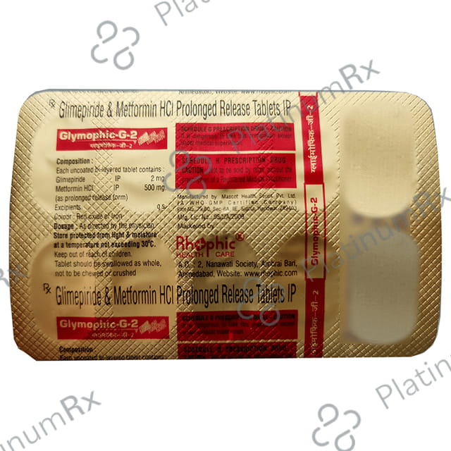 Glymophic G 2/500mg Tablet PR 10s