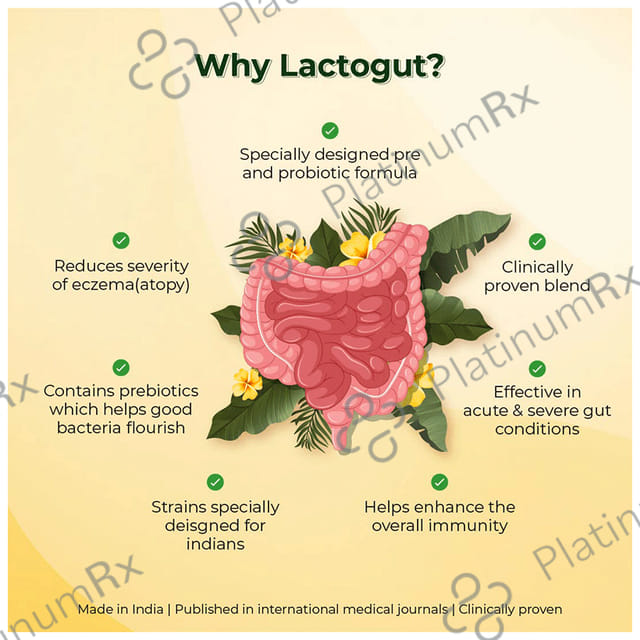 Velbiom Lactogut Pre & Probiotic for Gut Health, Digestion & Immunity - Capsule