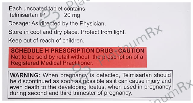 Telmiduce 20mg Tablet 15s