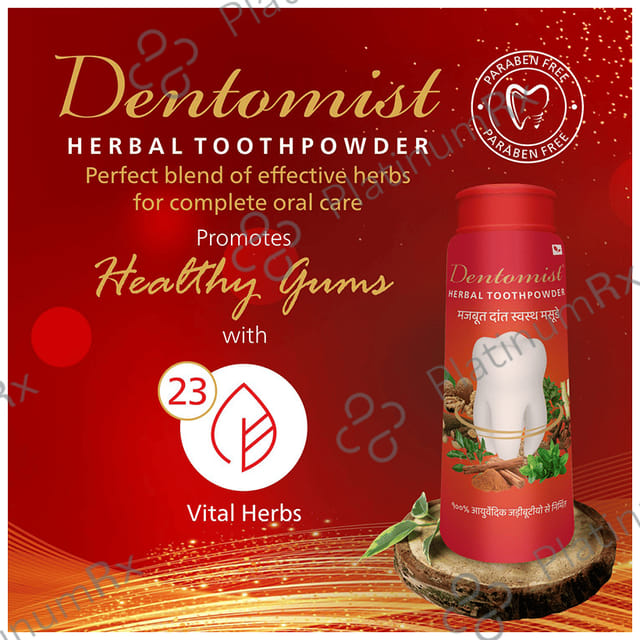 Dentomist Herbal Tooth Powder (100gm Each) 1 Bottle