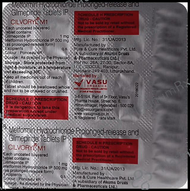 Cilvoryl M 1/500mg Tablet PR 15s