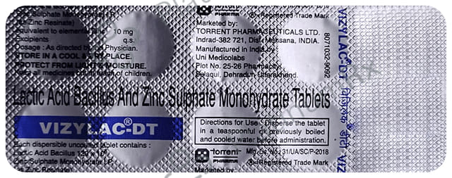 Vizylac 120M/10mg DT Tablet 10s