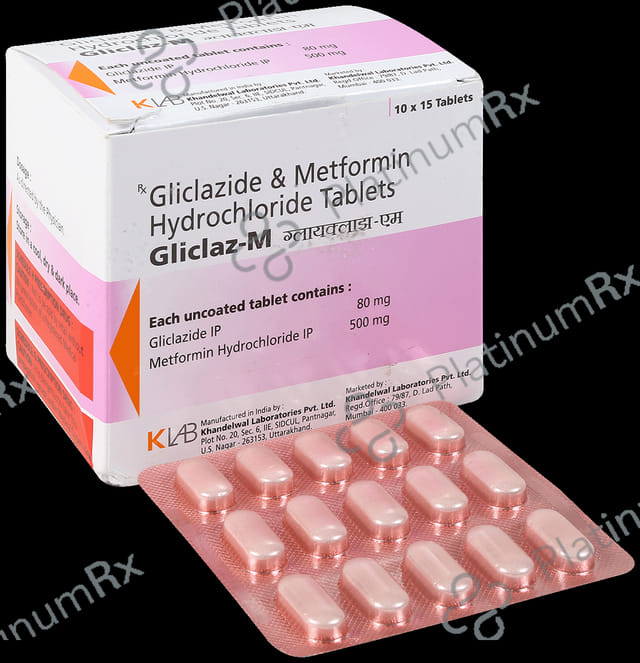 Gliclaz M 80/500mg Tablet 15s