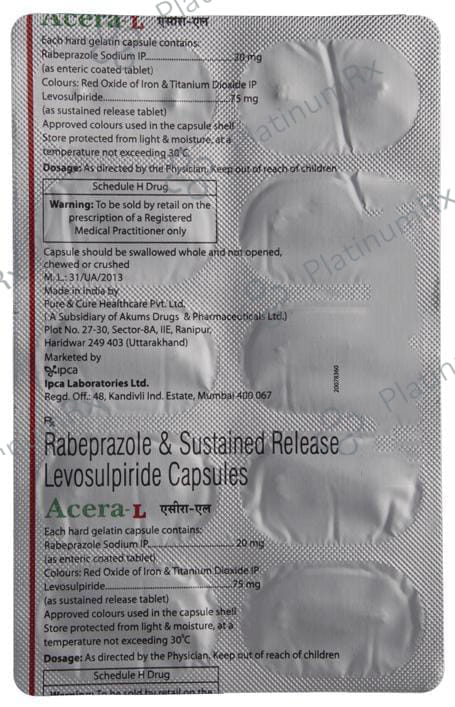 Acera L 75/20mg SR Capsule 10s