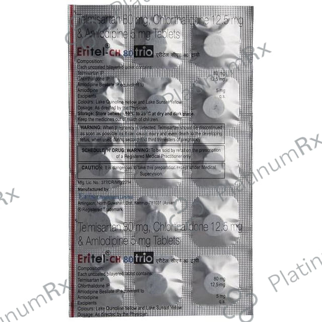 Eritel CH Trio 80/5/12.5mg Tablet 15s
