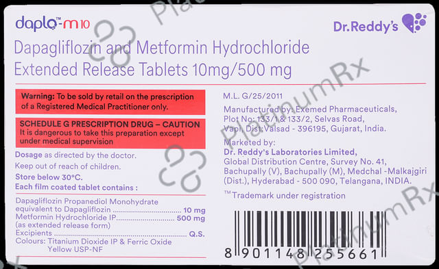 Daplo M 10/500mg Tablet 10s